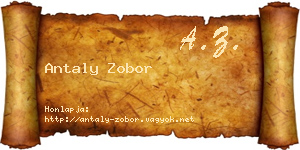 Antaly Zobor névjegykártya